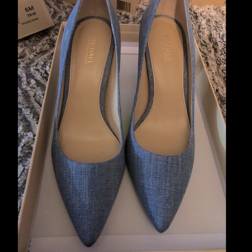 NWT Denim Michael Kors pumps